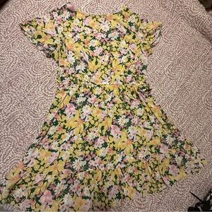 Croft & Barrow Yellow Floral Dress